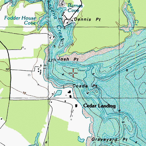 Topographic Map of Carthagena Creek, MD
