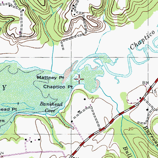 Topographic Map of Chaptico Run, MD