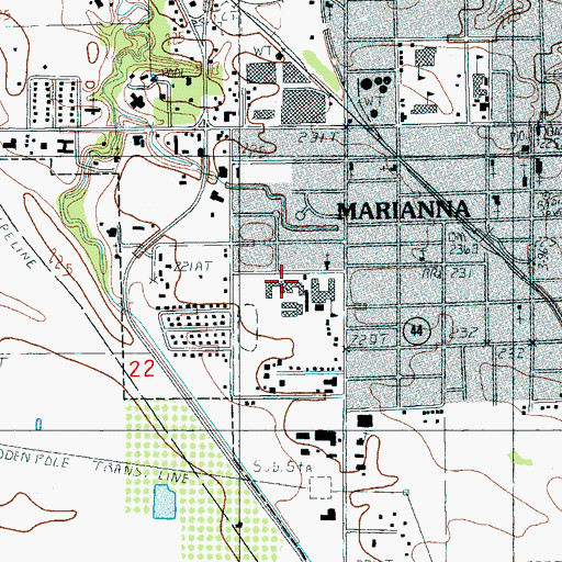 Topographic Map of Anna Strong Elementary School, AR