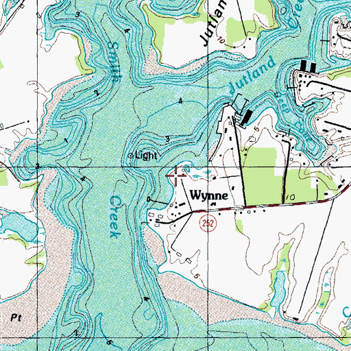 Topographic Map of Clayton Marina, MD