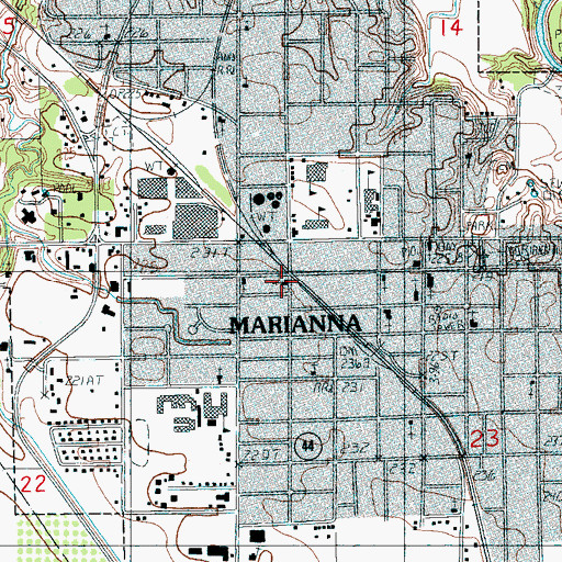 Topographic Map of Saint Luke African Methodist Episcopal Church, AR