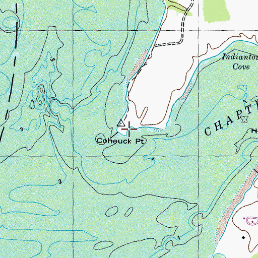 Topographic Map of Cohouck Point, MD