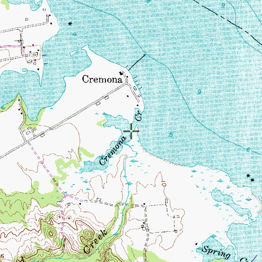 Topographic Map of Cremona Creek, MD
