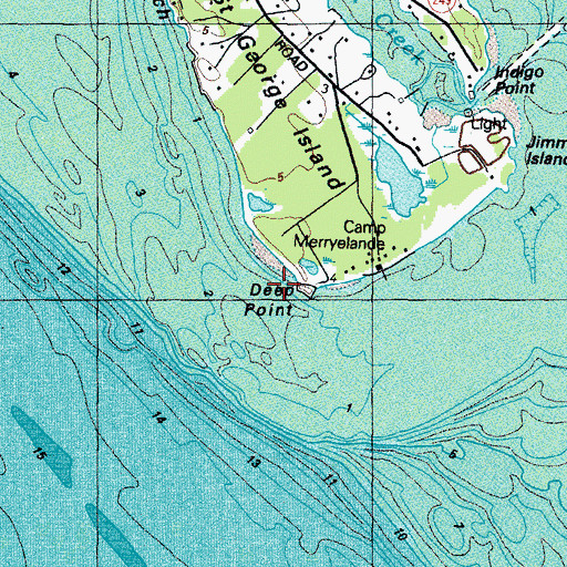 Topographic Map of Deep Point, MD