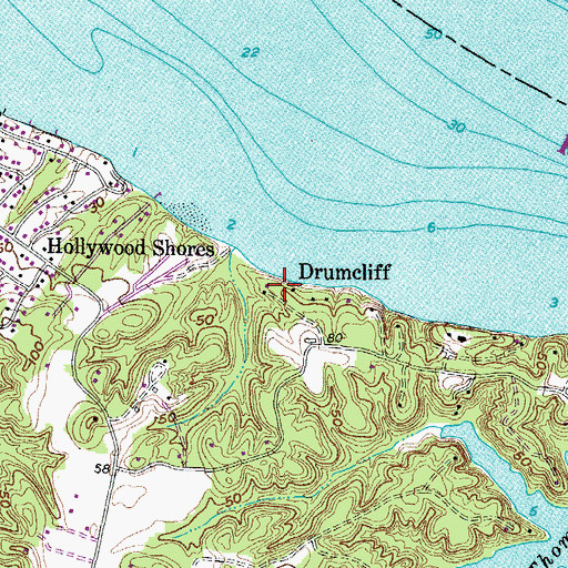 Topographic Map of Drumcliff, MD