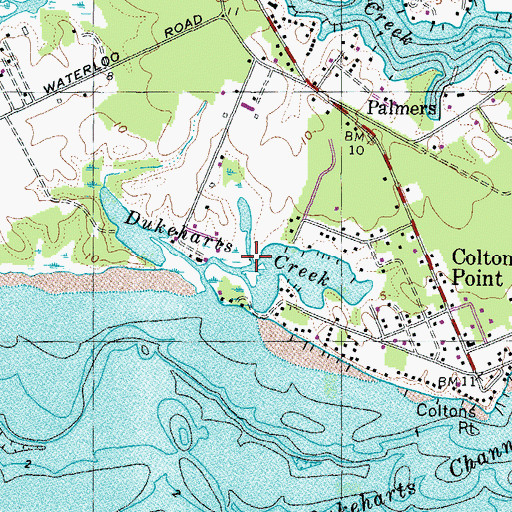 Topographic Map of Dukeharts Creek, MD