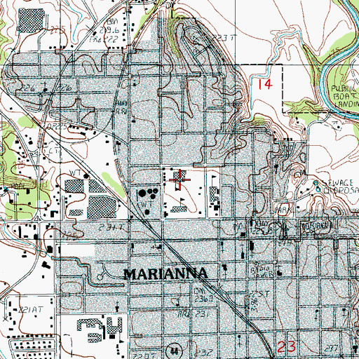 Topographic Map of Whitten Elementary School, AR