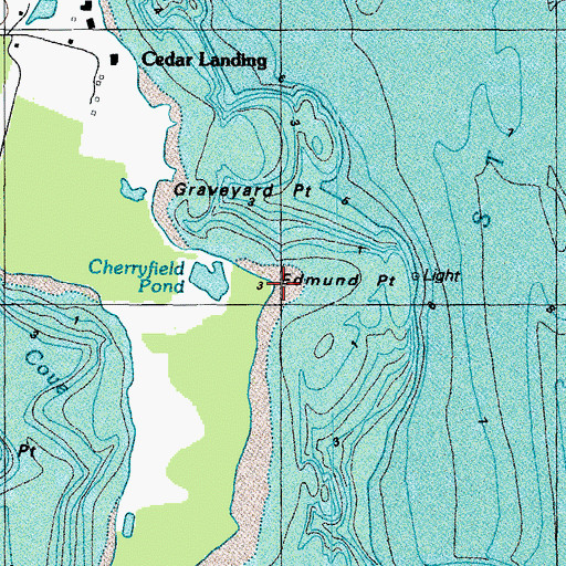 Topographic Map of Edmund Point, MD