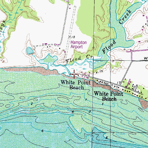 Topographic Map of Flood Creek, MD