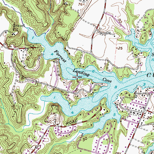 Topographic Map of Forrest Landing Cove, MD