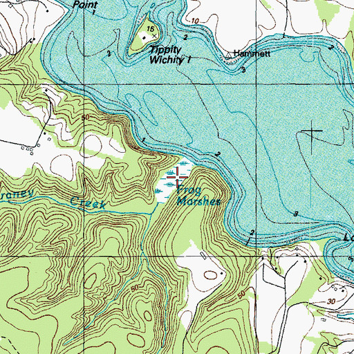 Topographic Map of Frog Marshes, MD