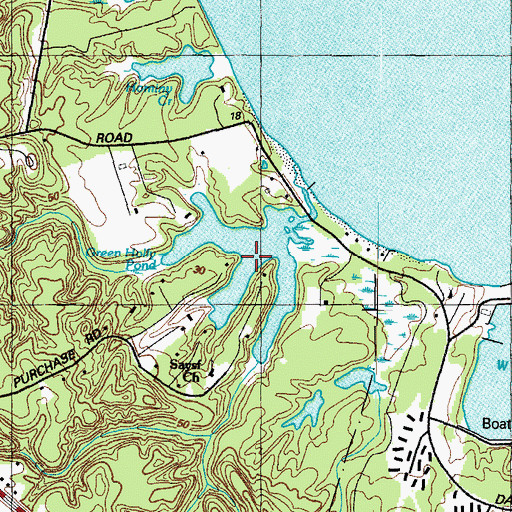 Topographic Map of Green Holly Pond, MD