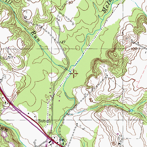Topographic Map of Greenhill Run, MD