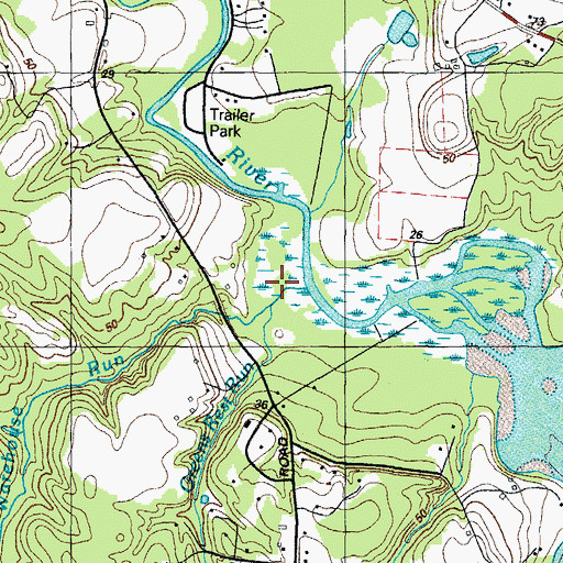 Topographic Map of Greens Rest Run, MD