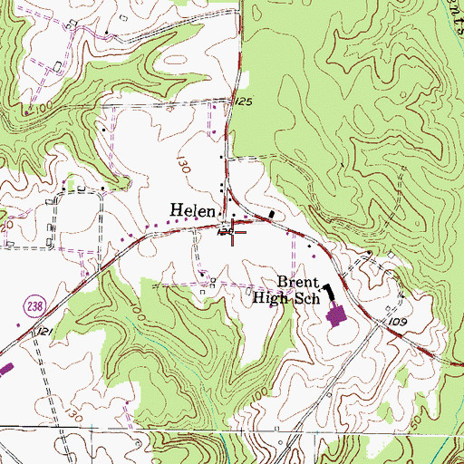 Topographic Map of Helen, MD
