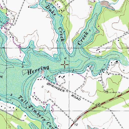 Topographic Map of Herring Creek, MD