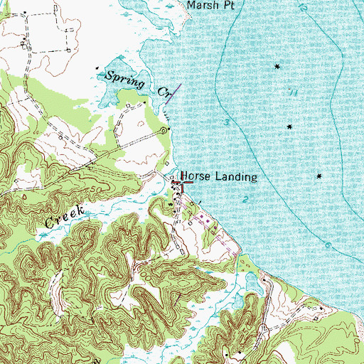 Topographic Map of Horse Landing, MD