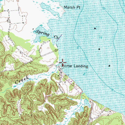 Topographic Map of Horse Landing Creek, MD