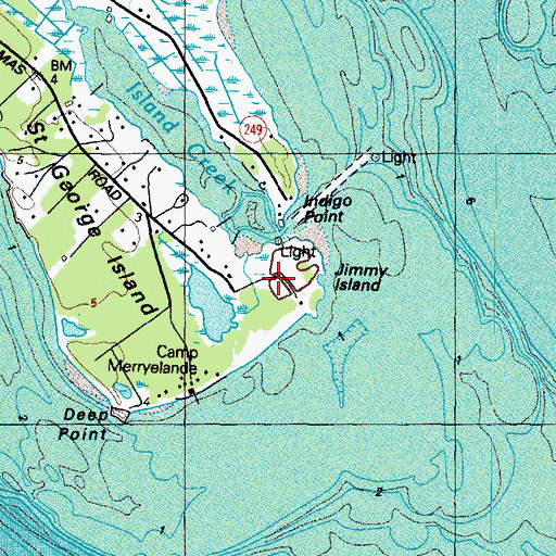 Topographic Map of Jimmy Island, MD