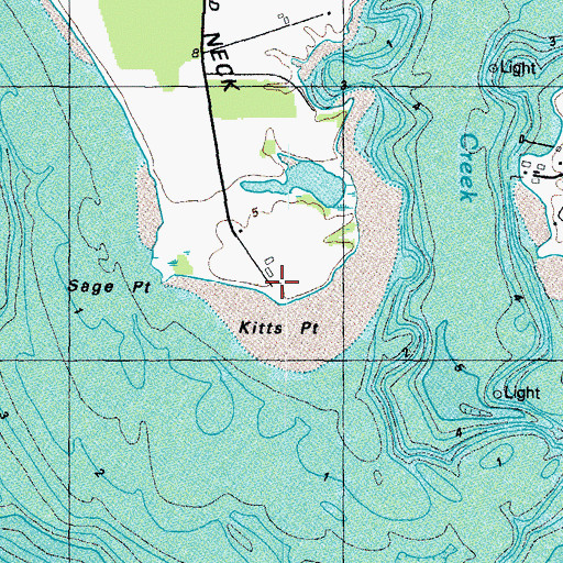 Topographic Map of Kitts Point, MD