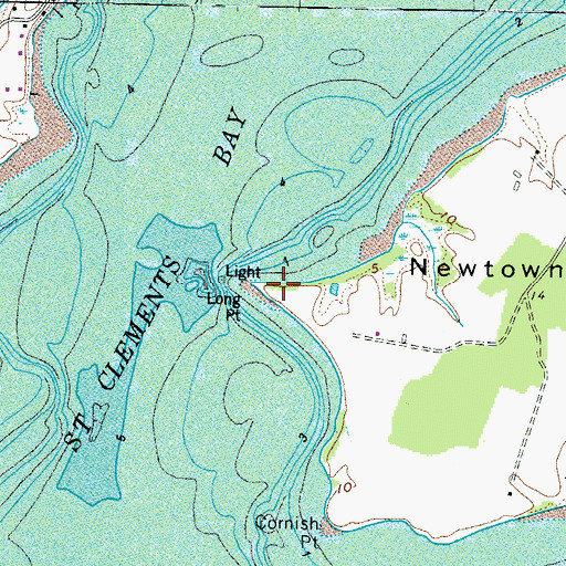 Topographic Map of Long Point, MD