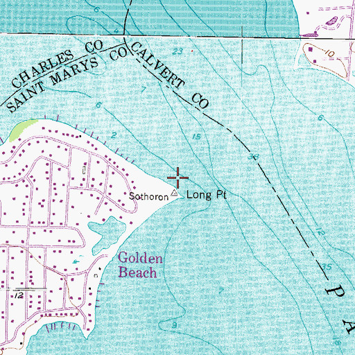Topographic Map of Long Point, MD