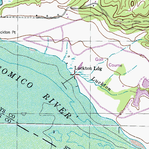Topographic Map of Luckton Run, MD