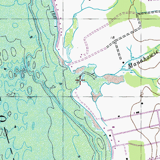 Topographic Map of Manahowic Creek, MD