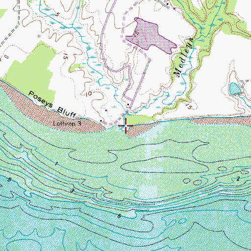 Topographic Map of Medleys Creek, MD