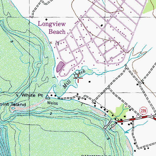 Topographic Map of Mill Creek, MD