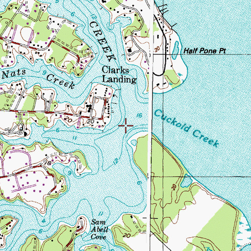 Topographic Map of Mill Creek, MD