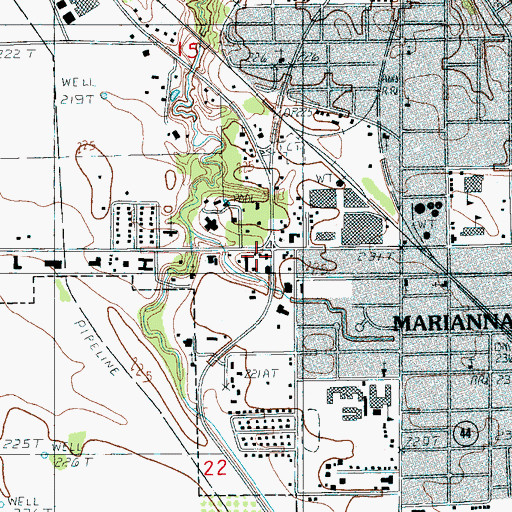 Topographic Map of Plaza Shopping Center, AR