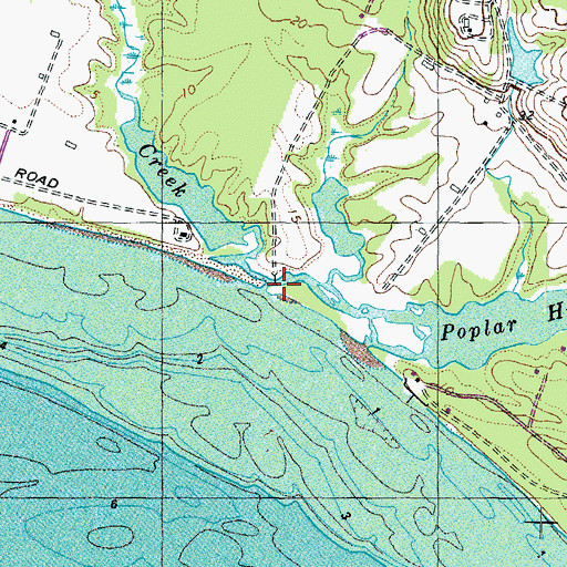 Topographic Map of Poplar Hill Creek, MD