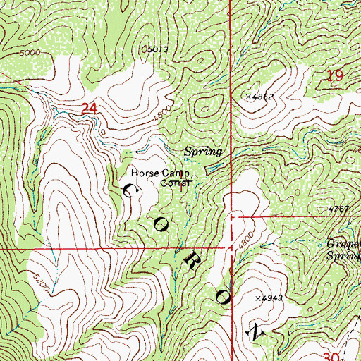 Topographic Map of Horse Camp Corral, AZ