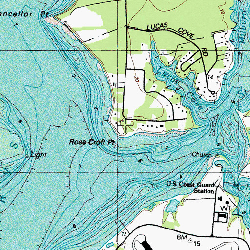 Topographic Map of Rose Croft Point, MD