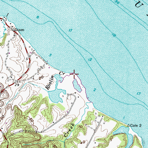 Topographic Map of Roslin Creek, MD