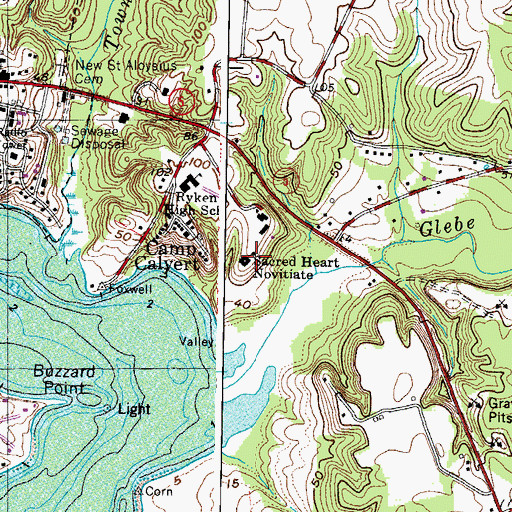 Topographic Map of Sacred Heart Novitiate, MD