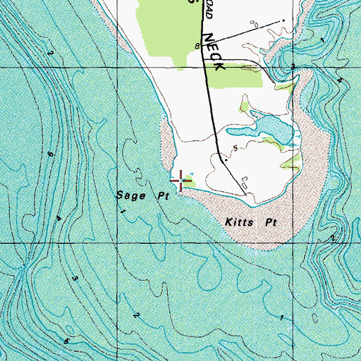Topographic Map of Sage Point, MD