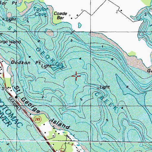 Topographic Map of Saint George Creek, MD
