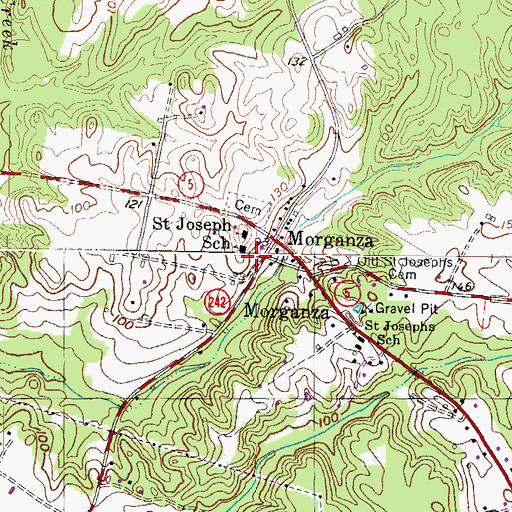 Topographic Map of Saint Joseph School, MD