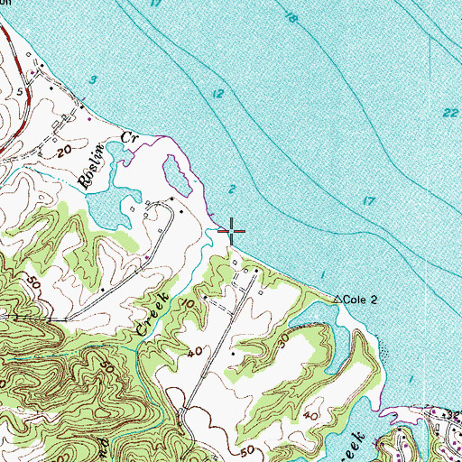 Topographic Map of Second Creek, MD
