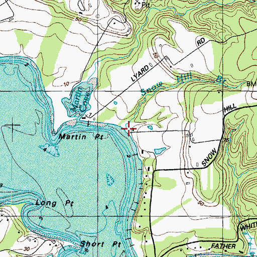 Topographic Map of Snow Hill Branch, MD