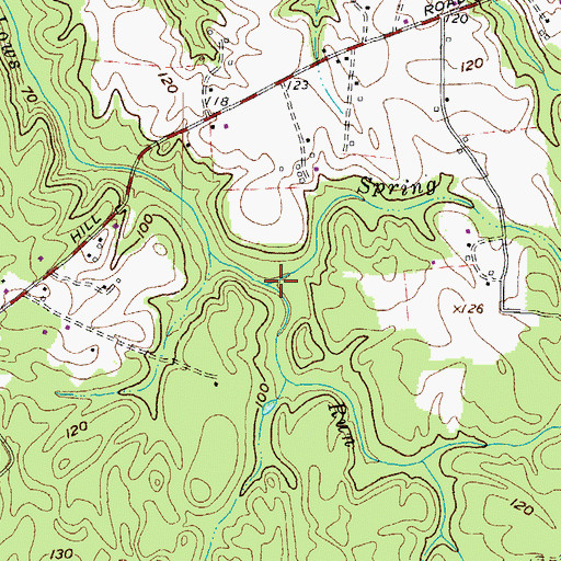 Topographic Map of Spring Brook, MD