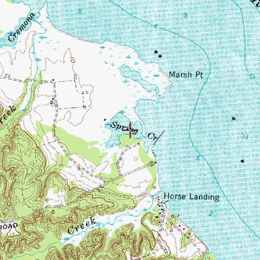 Topographic Map of Spring Creek, MD