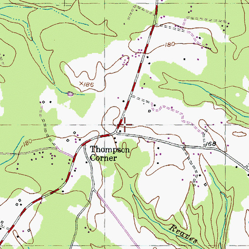 Topographic Map of Thompson Corner, MD