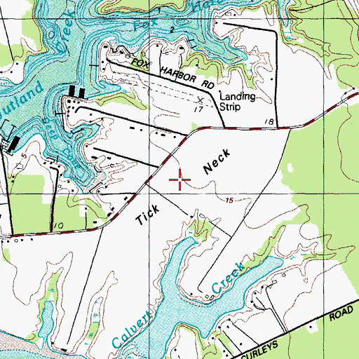 Topographic Map of Tick Neck, MD