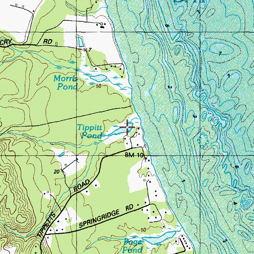 Topographic Map of Tippitt Pond, MD