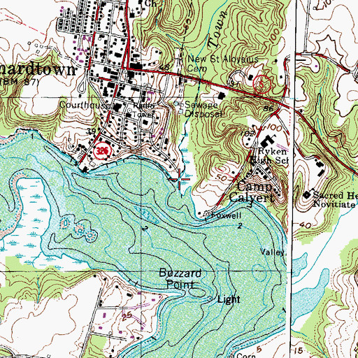 Topographic Map of Town Run, MD