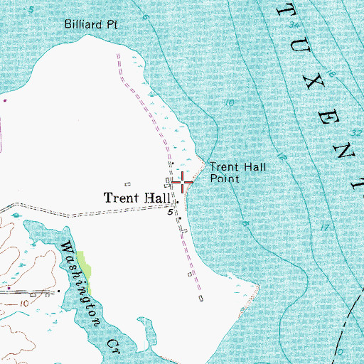 Topographic Map of Trent Hall, MD