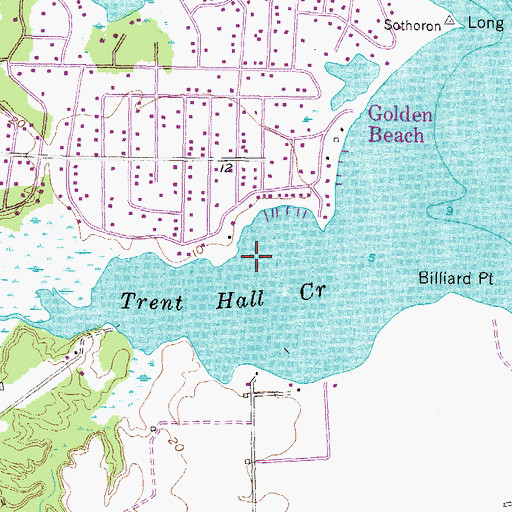 Topographic Map of Trent Hall Creek, MD